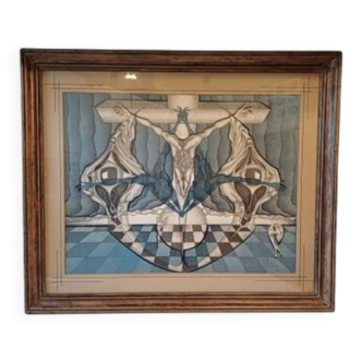 Lithograph by J.M. Sostras