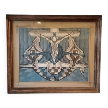 Lithograph by J.M. Sostras