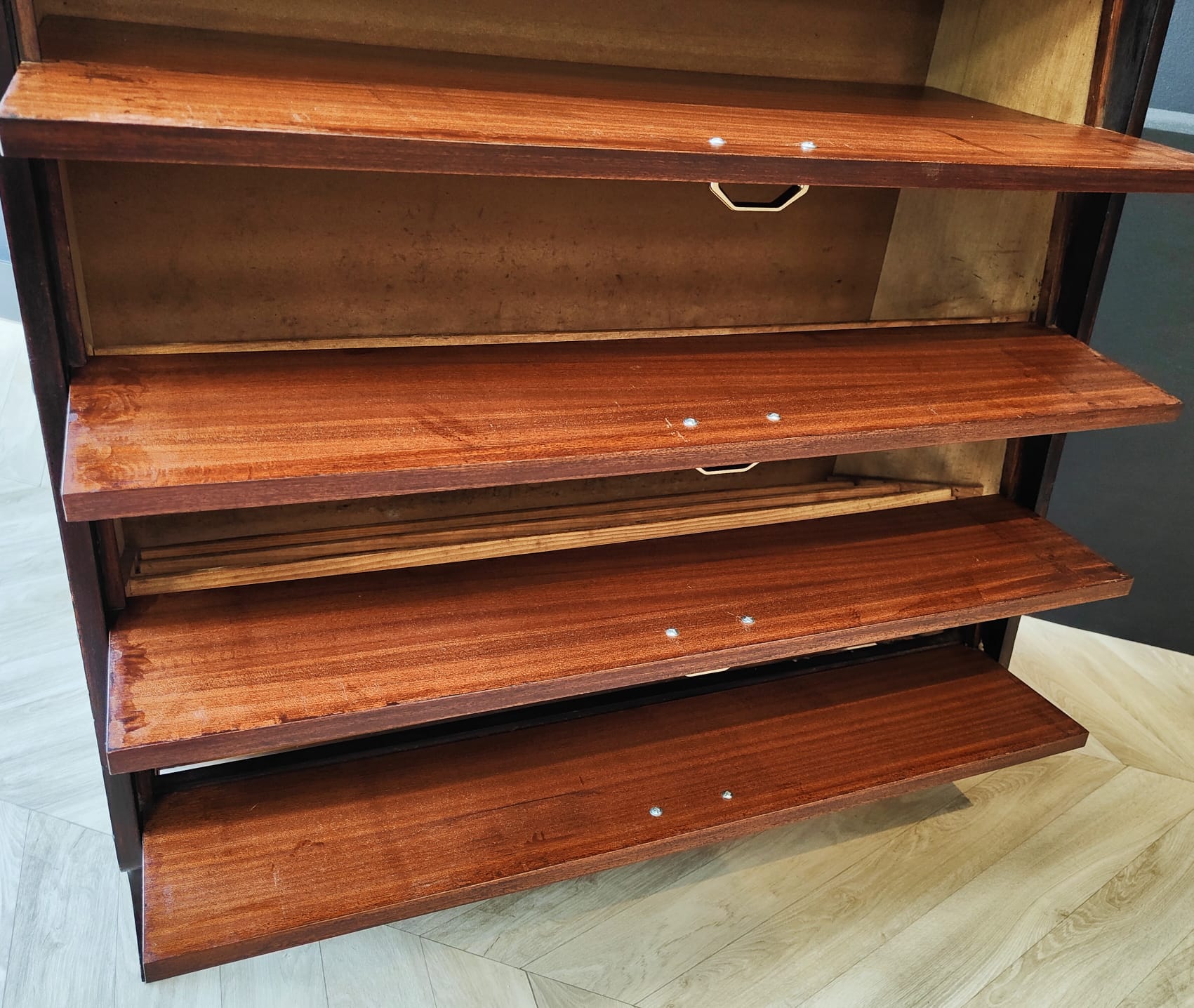 Mid century shoe cabinet