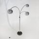 3-arm floor lamp in chromed metal, 1970s