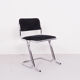 Tubular chrome chairs with black corduroy, set of 4