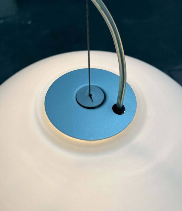 Lampe suspension en verre modèle Gaia postmoderne italien par Luciano Cesaro pour Tre Ci Luce, années 1980, lot de 2