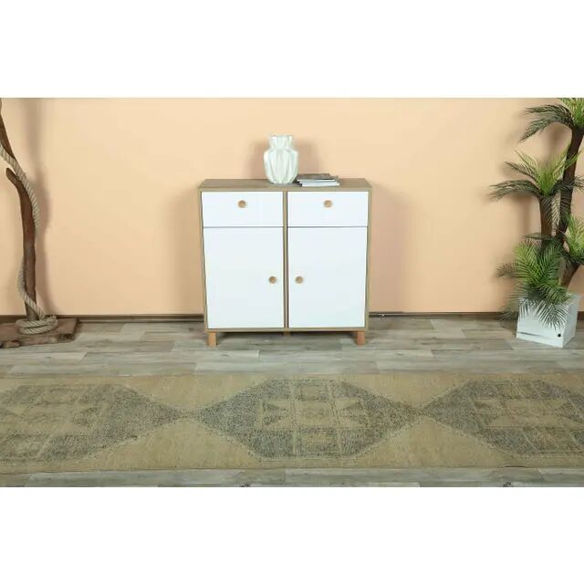 1970s Turkish hand-knotted runner rug 89x350
