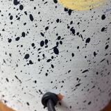 Terracotta lamp base with graphic decor