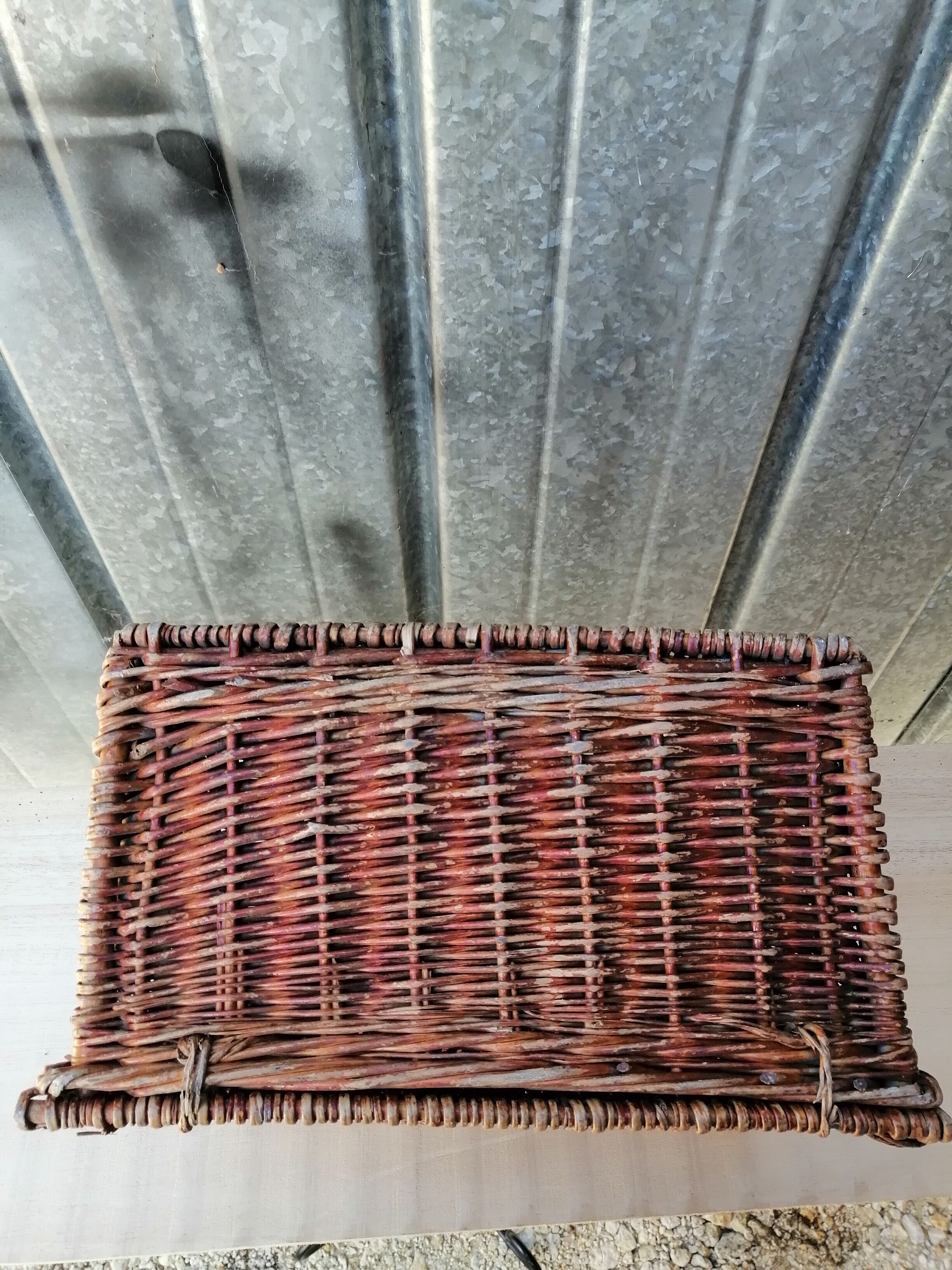 Vintage wicker travel basket