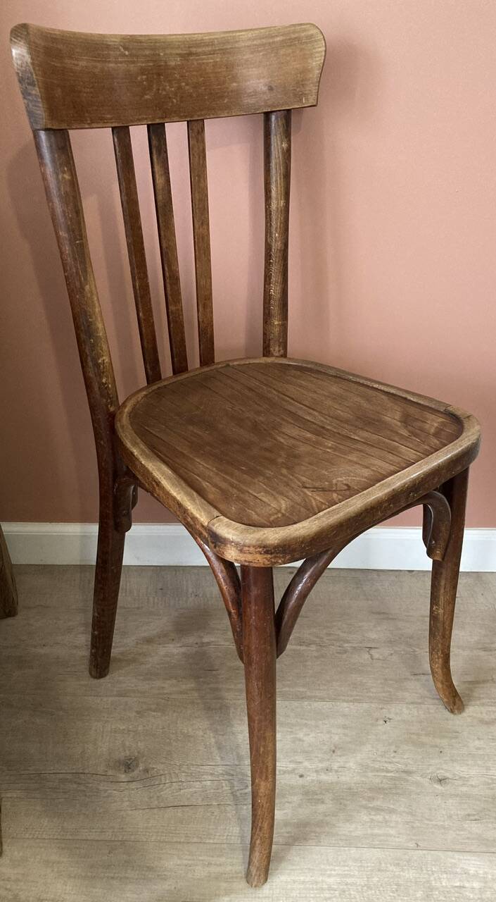 Lot de 3 chaises bistrots anciennes