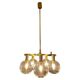Five-globe brass chandelier by Hans-Agne Jakobsson