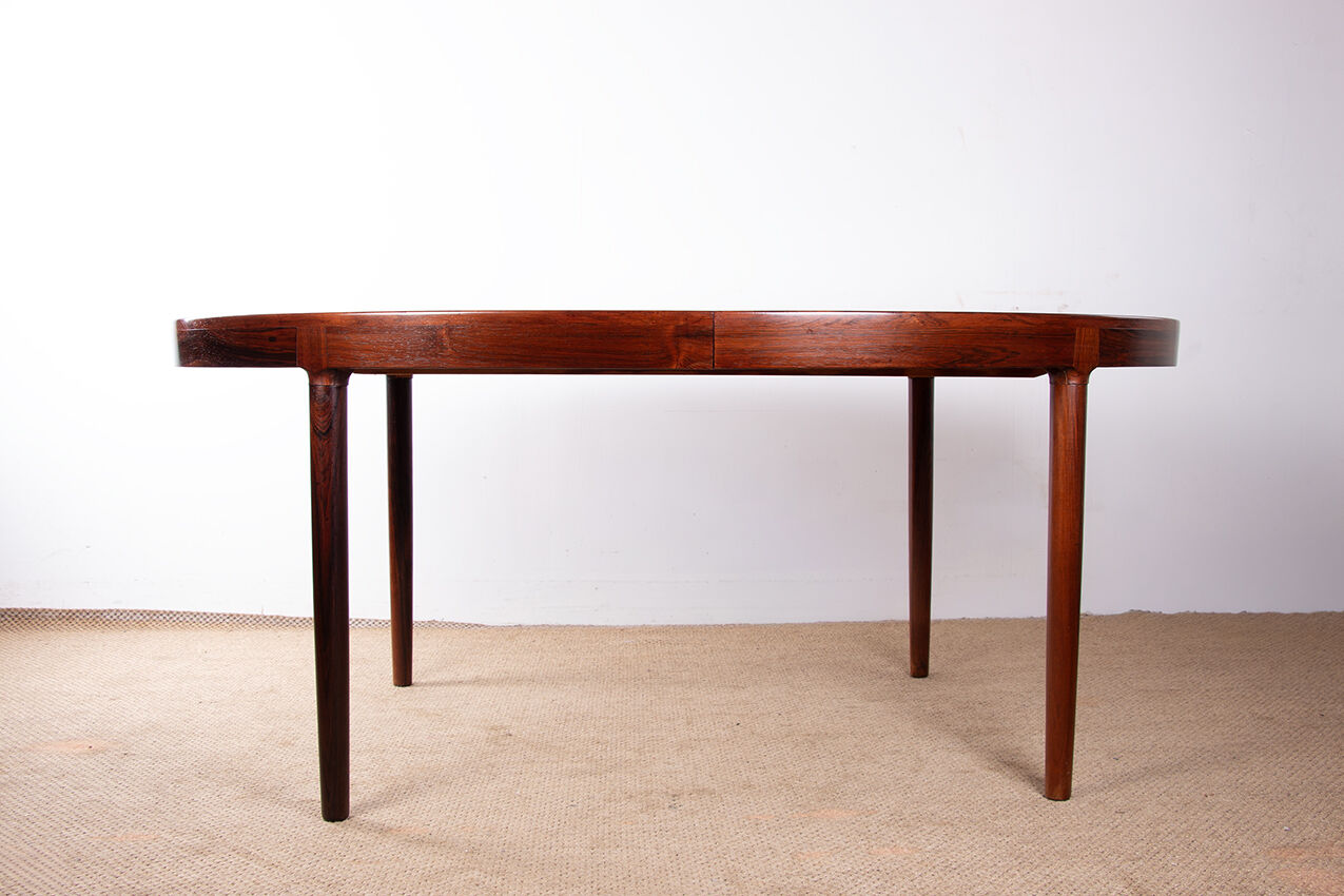 Table de repas, ovale, extensible, Danoise en Palissandre, Harry Østergaard