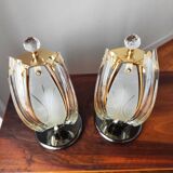 Paire de lampes en verre, 1970