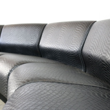 Black snakeskin modular sofa by Don Chadwick for Herman Miller 1970s