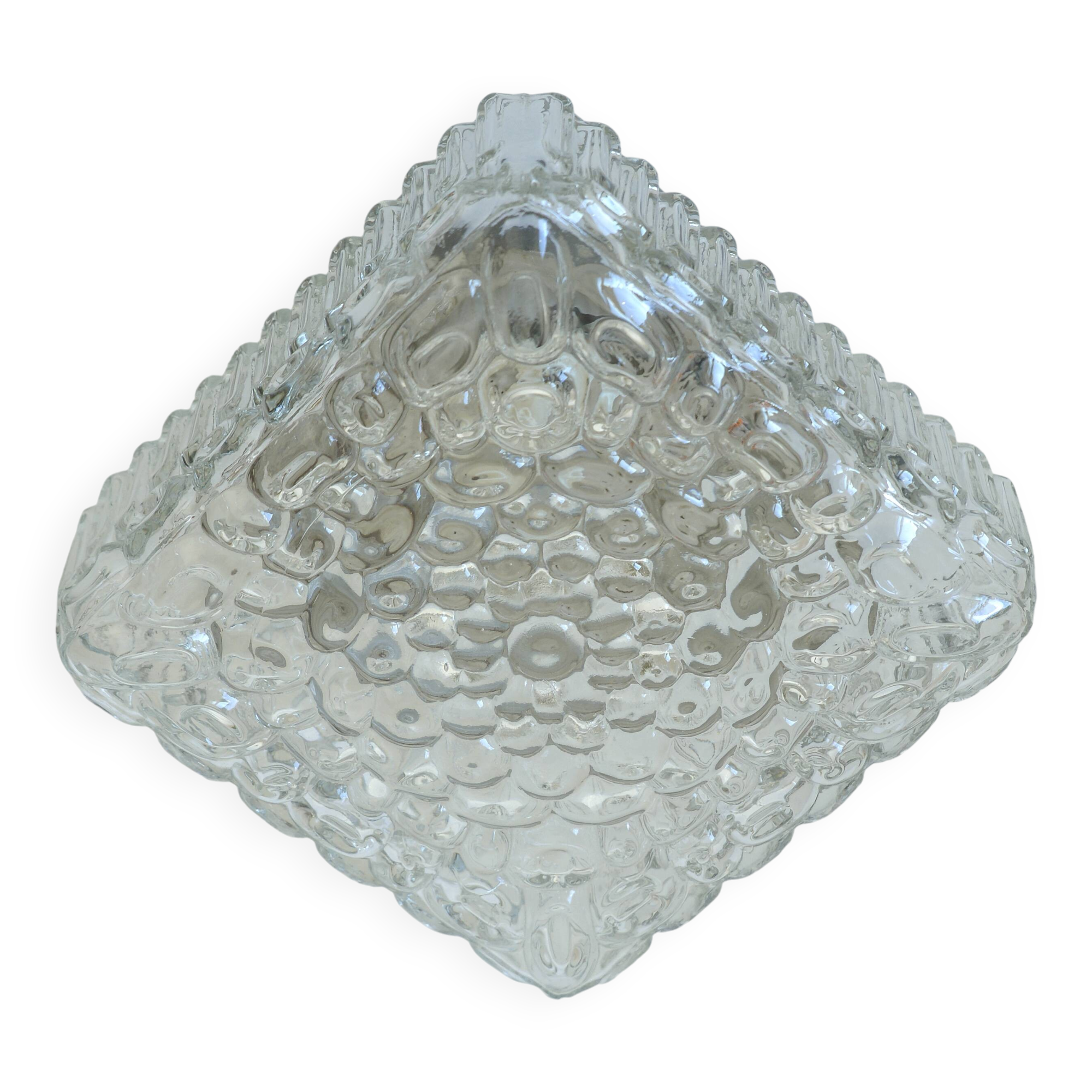 Vintage Wall Sconce / Bubble Glass / Mid Century Flush Mount Ceiling Light