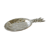 Trinket bowl in silver metal, pineapple shape, years 70