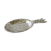 Trinket bowl in silver metal, pineapple shape, years 70