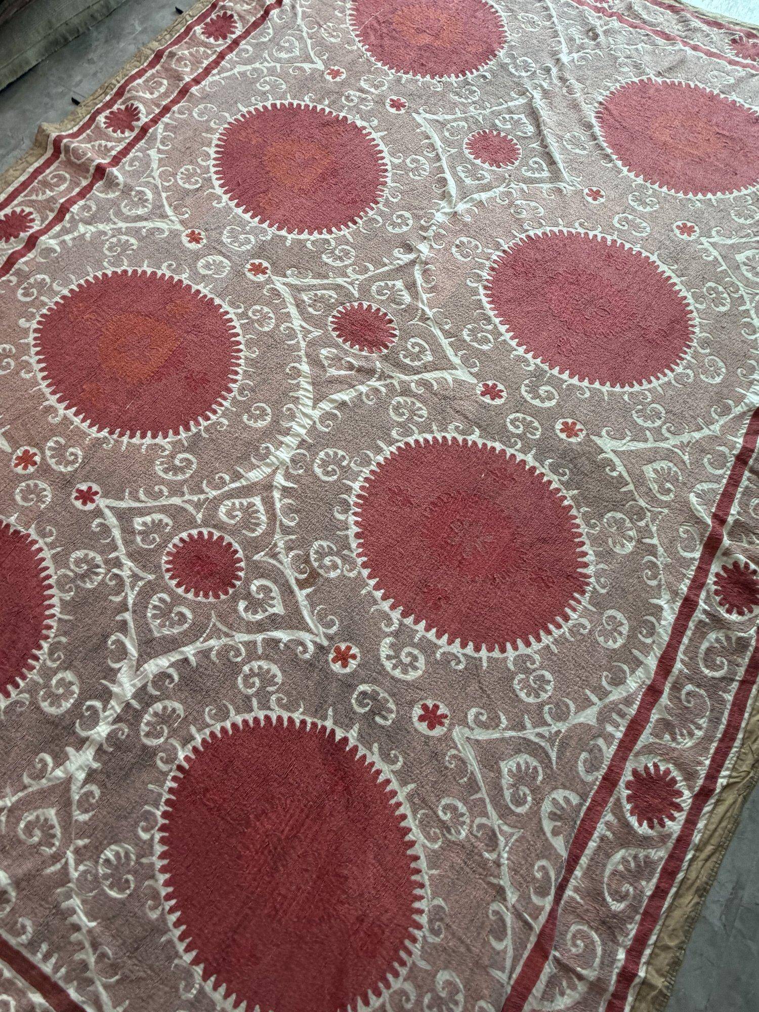 Vintage hand-embroidered tablecloth 230x335 cm
