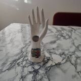 Iridescent white vintage bud vase