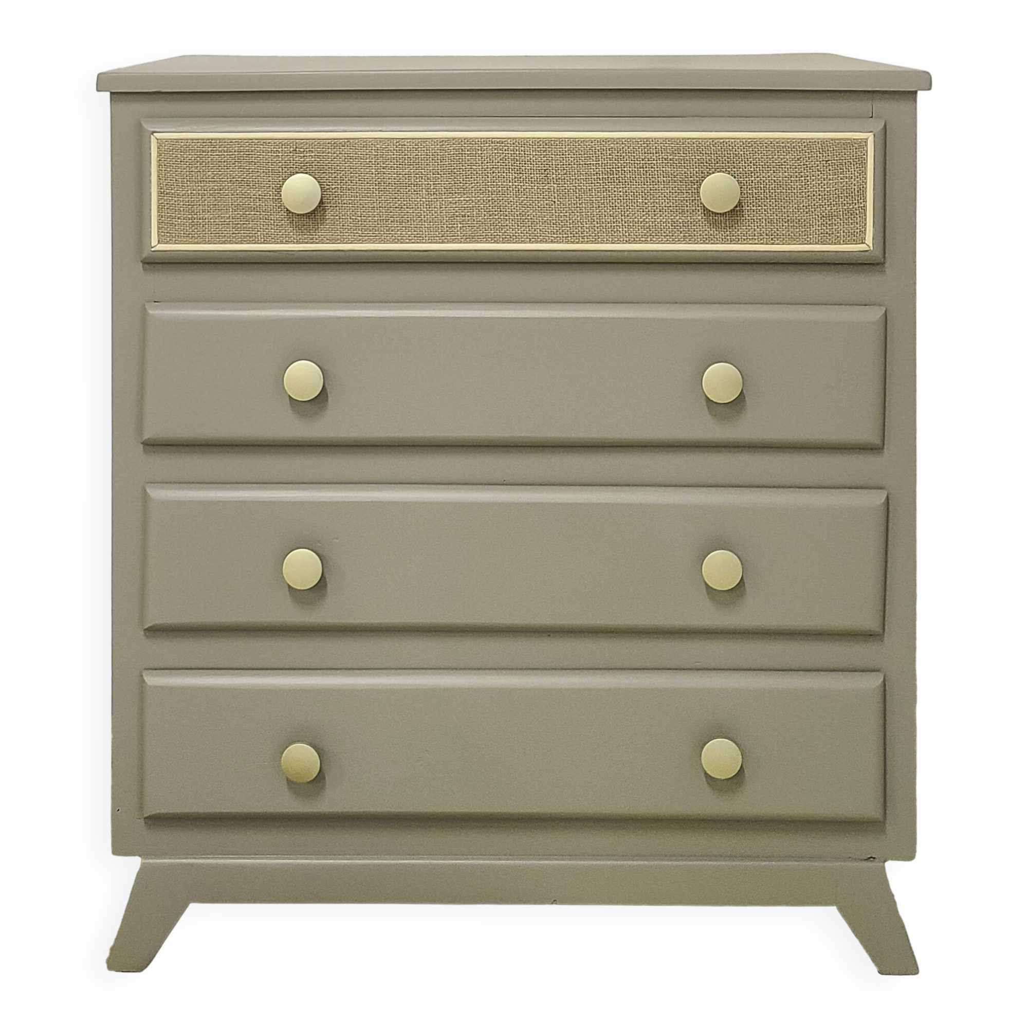 Vintage khaki chest of drawers