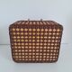 Vintage wicker suitcase