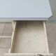 Industrial high table made of metal and formica.