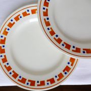 4 flat plates in iron earth of the Salins model Lucette