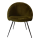 Vintage cocktail armchair in khaki moumoute, design 1970