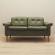 Green leather sofa, Danish design, 1970s, produced in Denmark