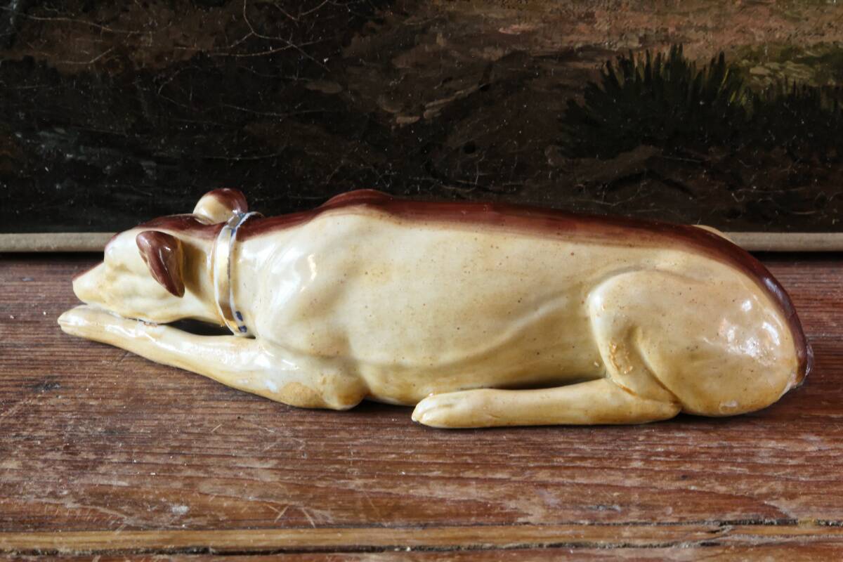 Porcelain biscuit greyhound