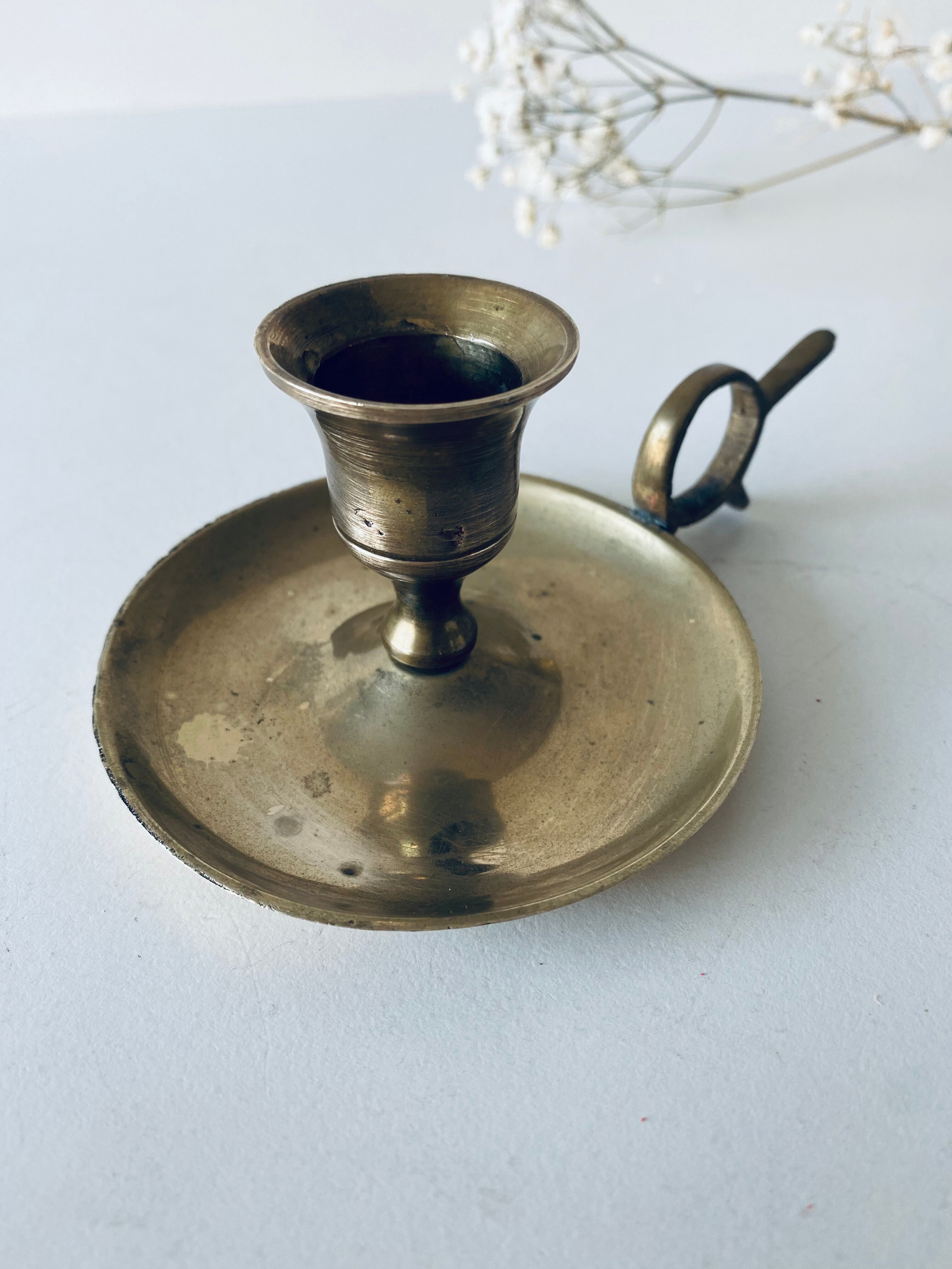 Vintage brass candle holder