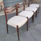Série de 4 chaises scandinave vers 1960
