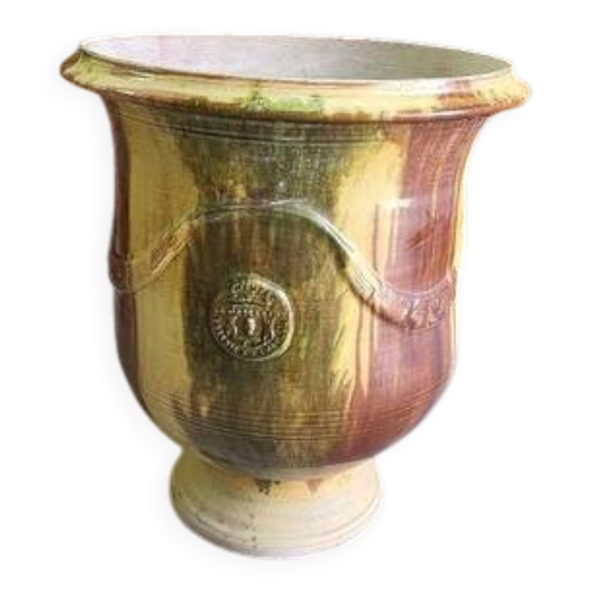 Large glazed terracotta flower pot the Madeleine Anduze