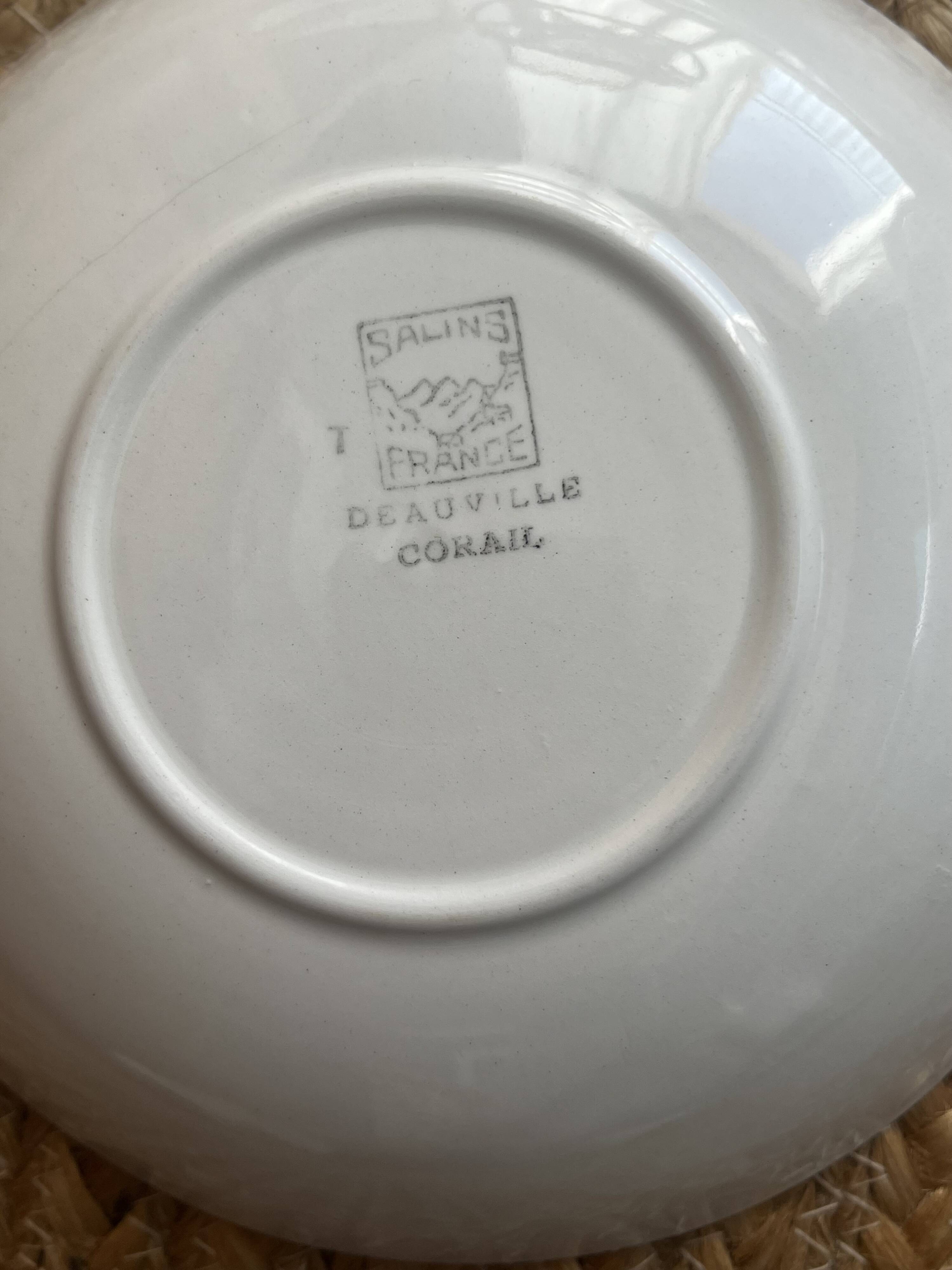 Set of 4 Vintage Salins and Sarreguemines plates