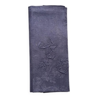 Old embroidered table napkin A C Violette