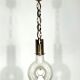 Mid-century modern brass and pulegoso chandelier by Carlo Nason