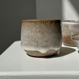 Meeting of three ceramic pieces: ice cup, small cup and small cup