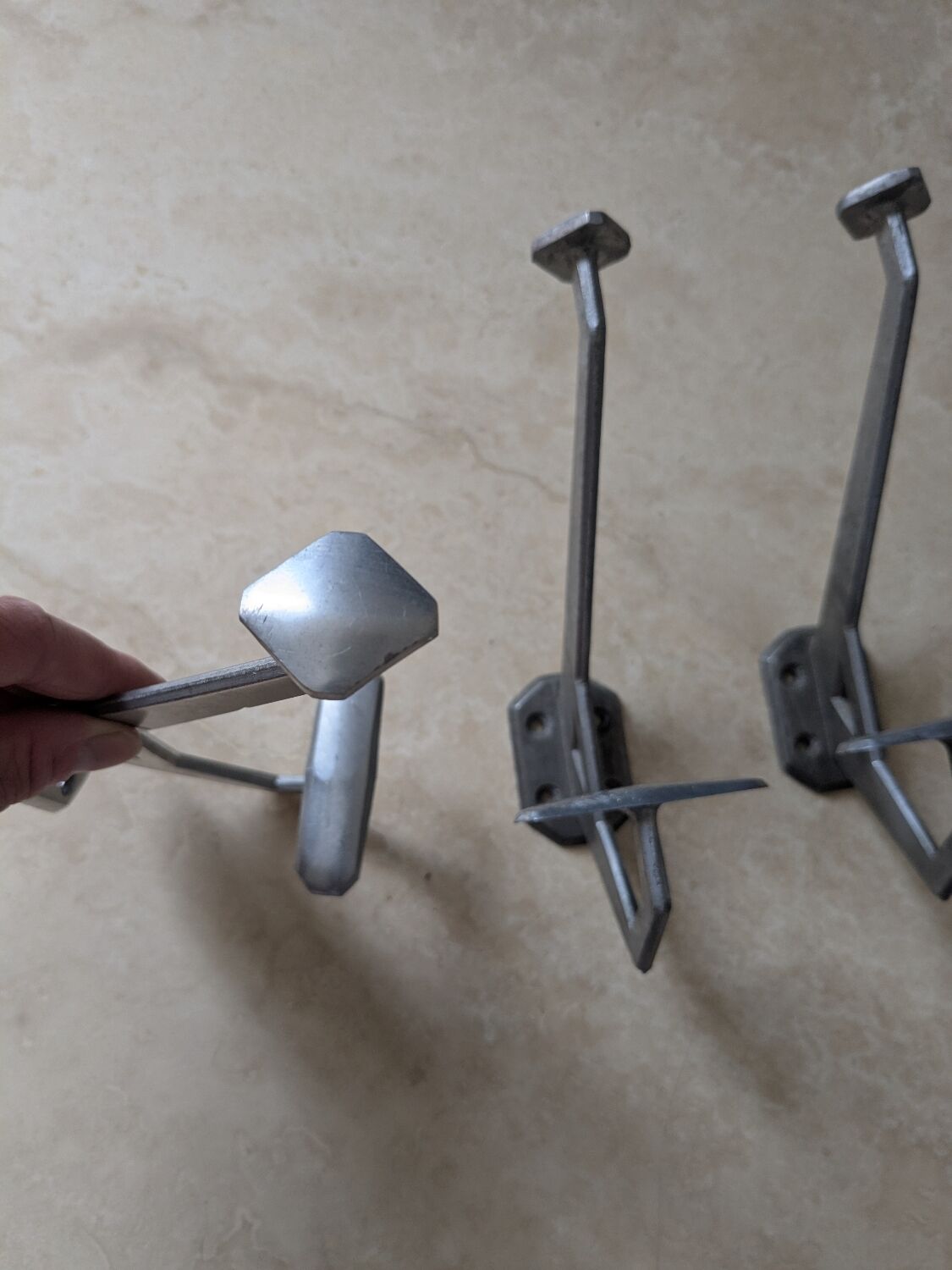 3 patères Art déco