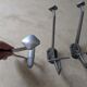 Three art deco coat hooks