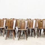 Xl lot of brutalist dining chairs