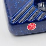 Cobalt blue ceramic ashtray, designed by Cari Zalloni