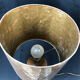 Vintage modernist lamp in wood and hammered copper.