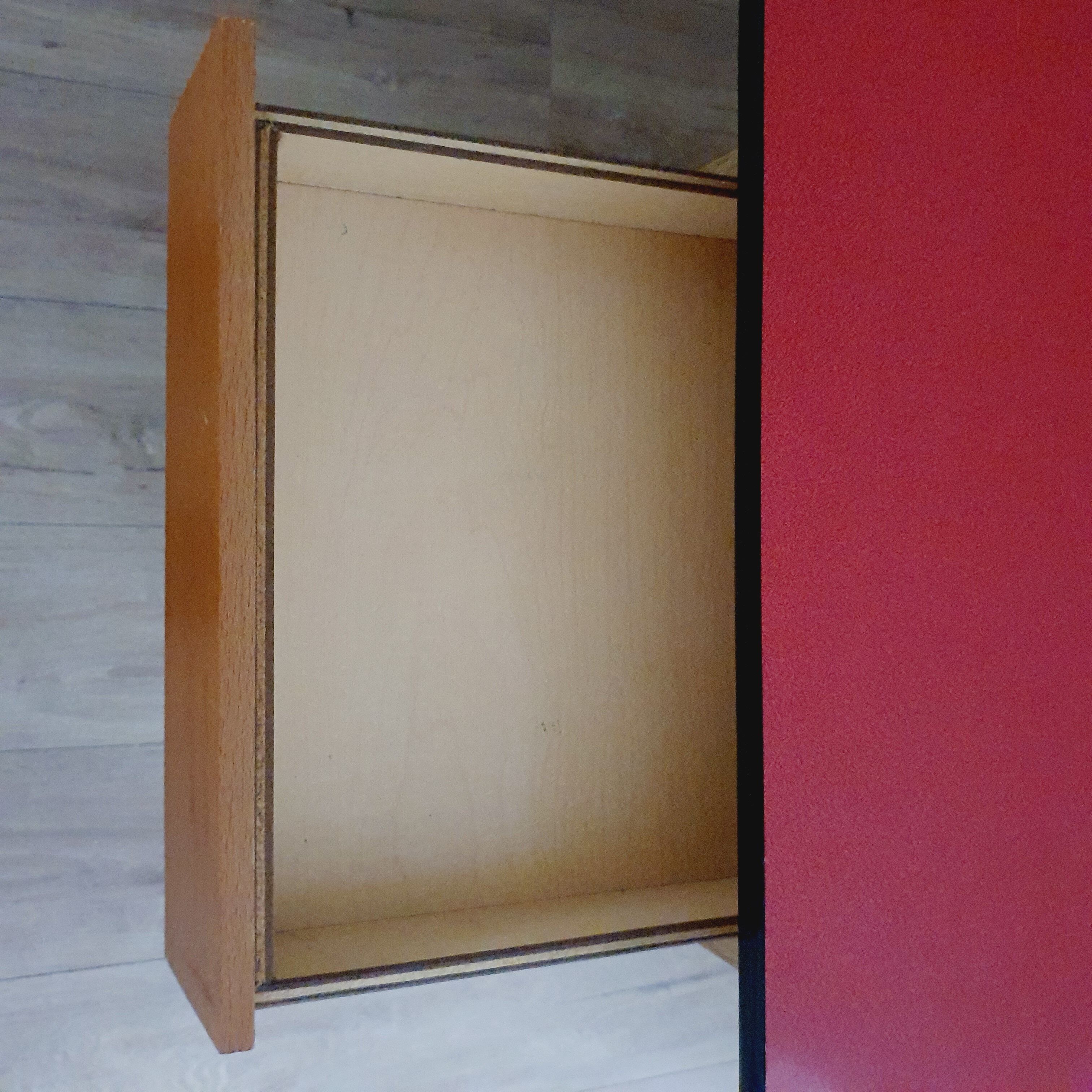 Vintage desk in red formica