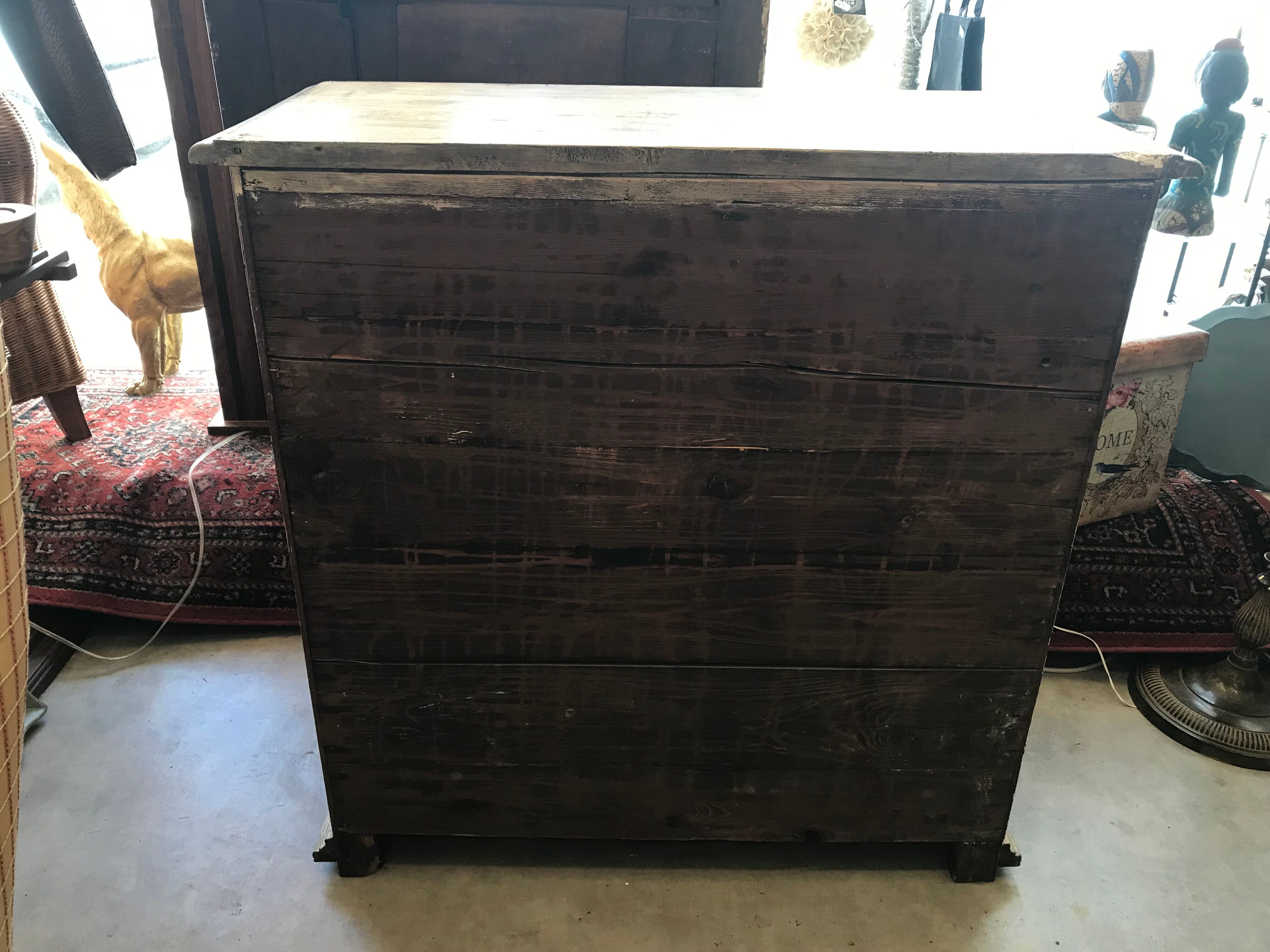 Sideboard Louis XVI epoch XIXth patinated gray with 2 doors