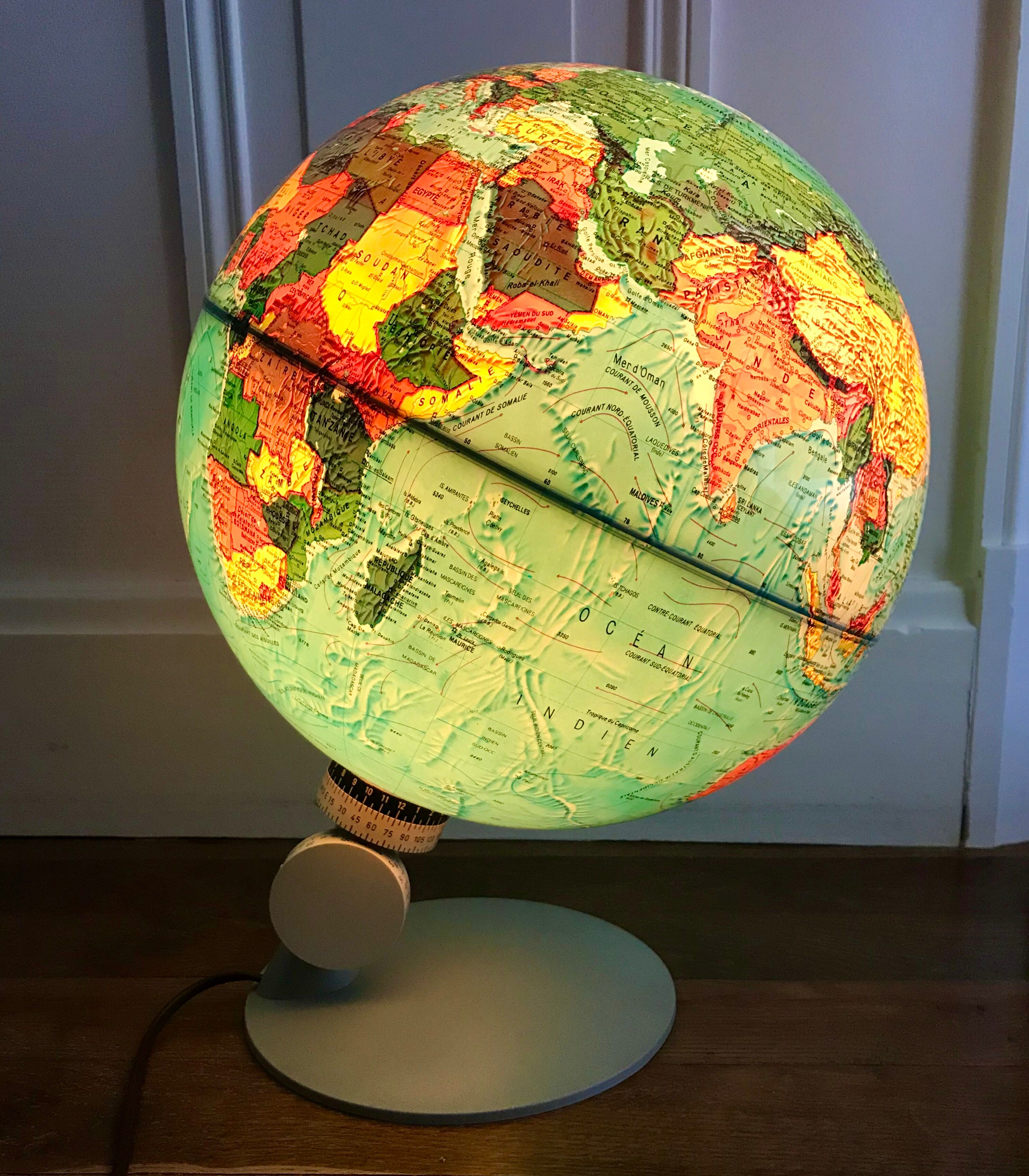 luminous globe Scandinavian design Made in Denmark 1976