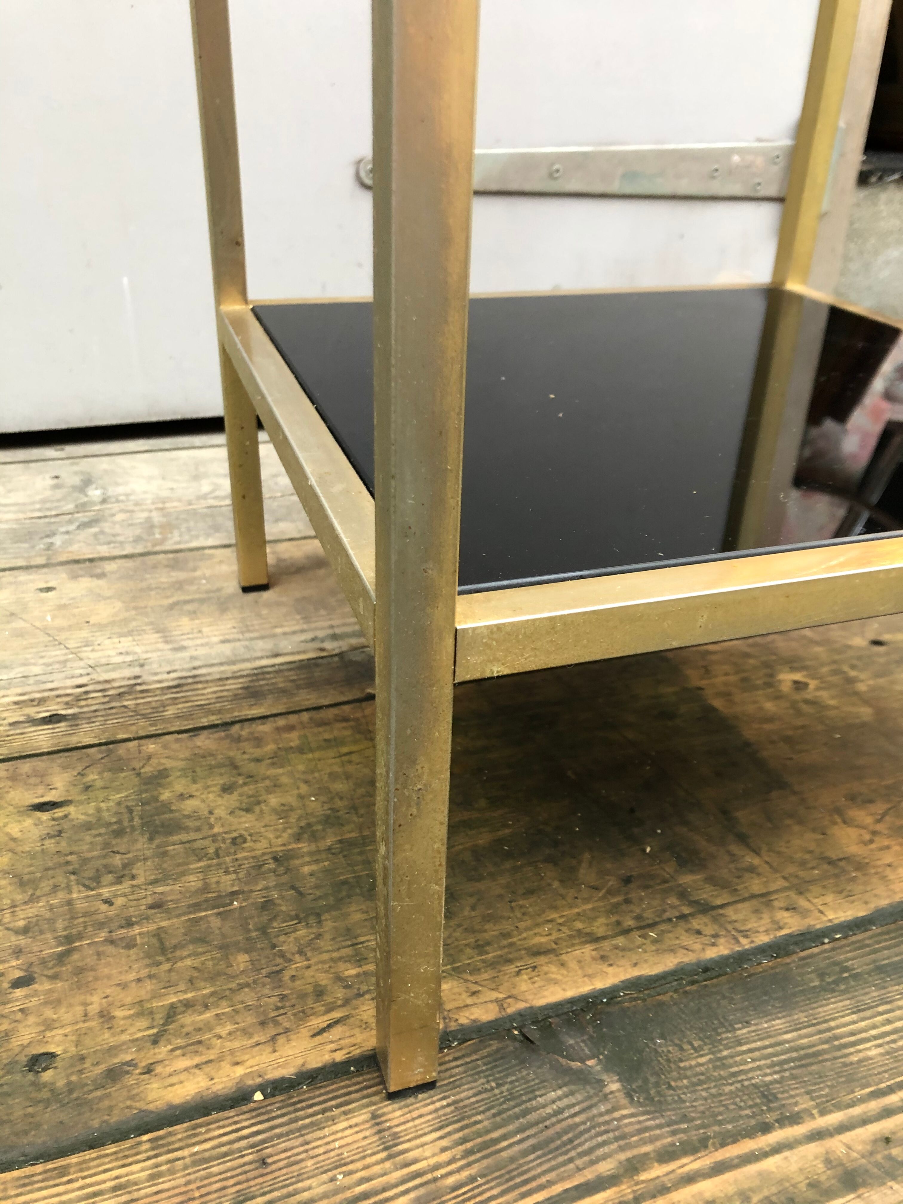 Golden sofa tip double trays black opaline 1960