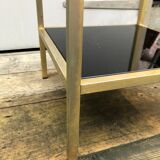 Golden sofa tip double trays black opaline 1960