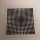 Sérigraphie Vasarely - "Cinétique Profonde" - Illusion 3D & Noir et Bl