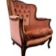 Vintage baroque armchair in old rose / single armchair