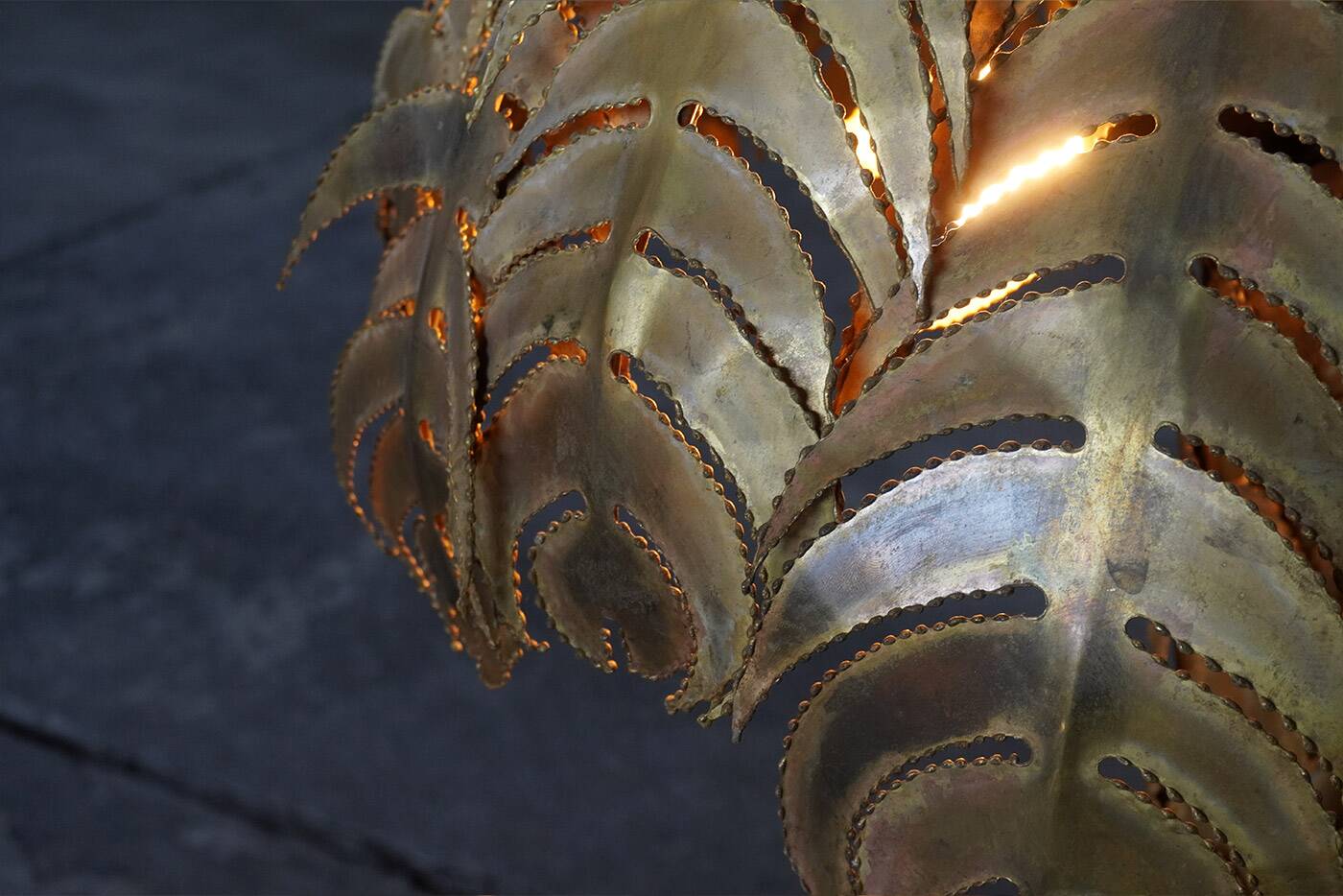 Pair of “Palmtree” table lamps by Christian Techoueyres for Maison Jansen, France 1970s