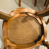 Set of 4 caned medallion chairs in Louis XVI style - Excellent condition - Oak