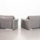 Cassina Lounge Chair 'Maralunga' by Vico Magistretti in Grey Leather 1970s