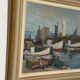 Huile su panneau suédois – « Bateaux » par Eskil Skans