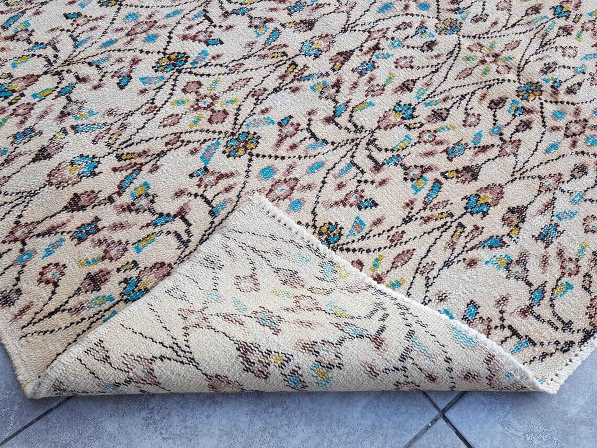 Tapis de zone vintage turc fait main sku v332